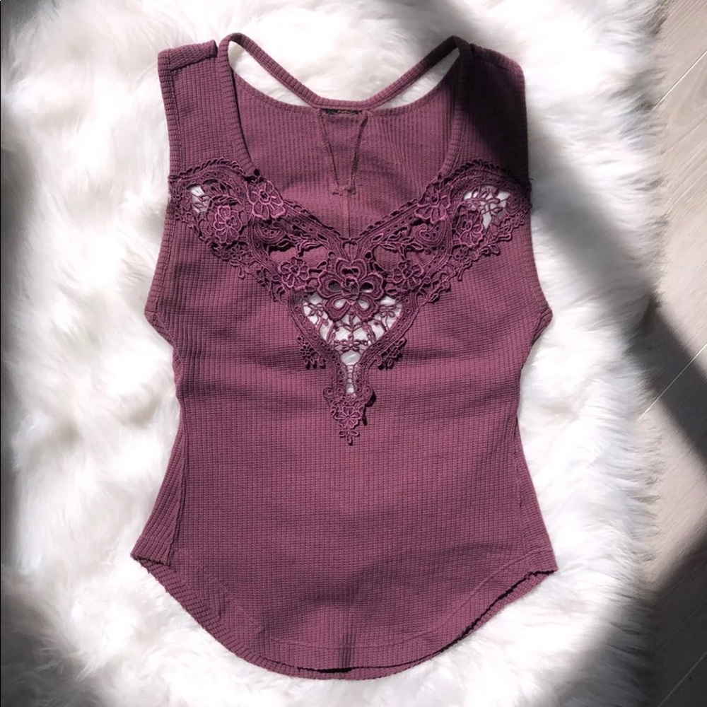 Free People Mauve Top